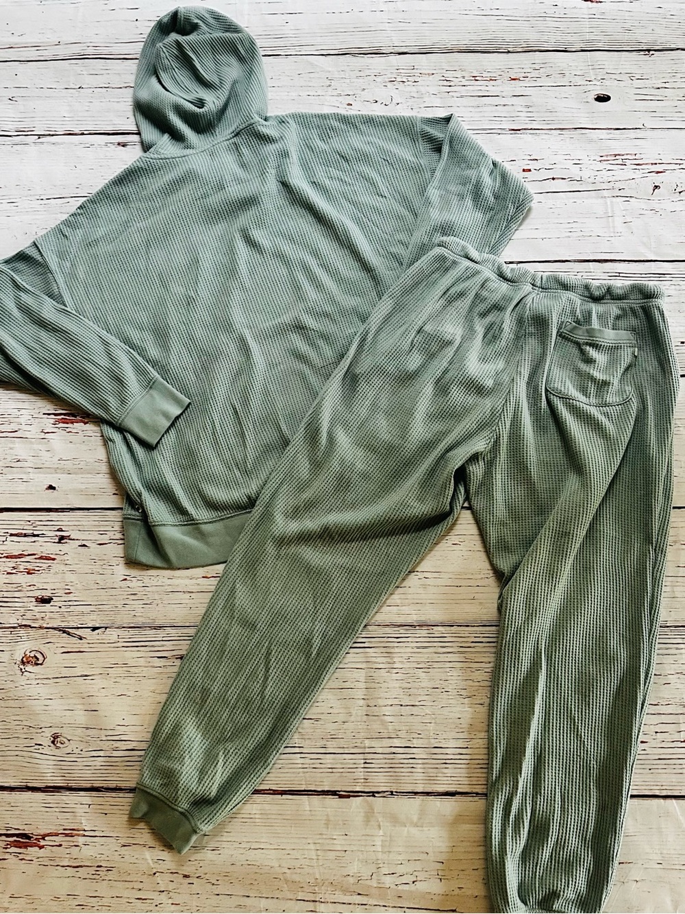 Aerie Cozy Waffle Knit Lounge Set! Size Medium - Picture 4 of 5